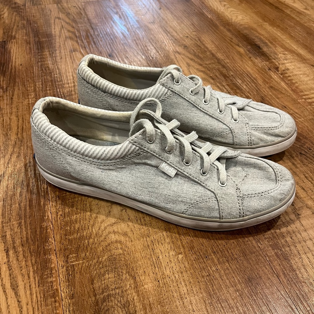 Casual Gray Lace-Up Keds Sneakers